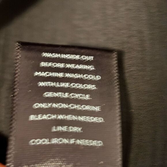 Simply Vera Vera Wang XXL black sleeveless collar hidden button front peplum tie - Picture 9 of 10